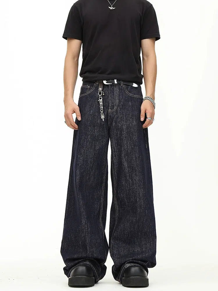 Wide-Leg Straight Jeans