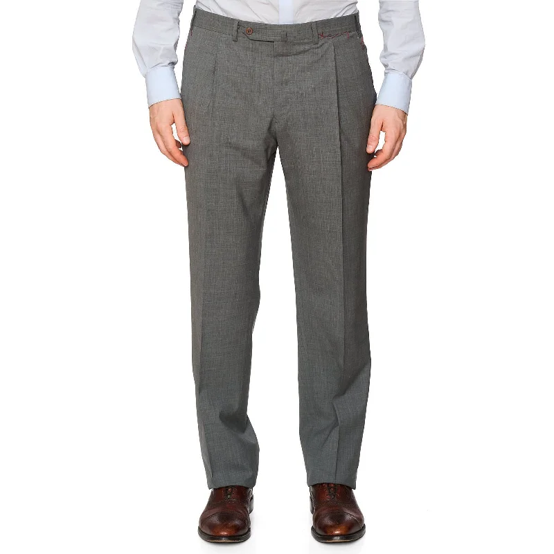 VANNUCCI MILAN Gray Wool Dress Pants EU 50 NEW US 34