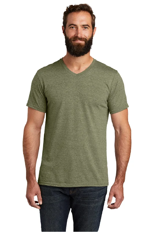 Allmade Mens Short Sleeve V-Neck T-Shirt - Olive You Green