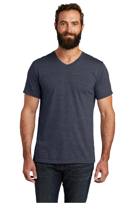 Allmade Mens Short Sleeve V-Neck T-Shirt - Rebel Blue