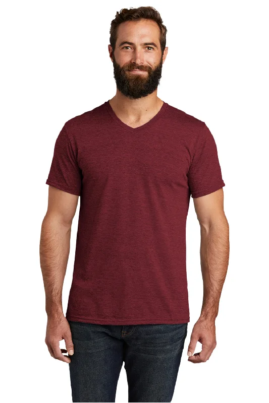 Allmade Mens Short Sleeve V-Neck T-Shirt - Vino Red