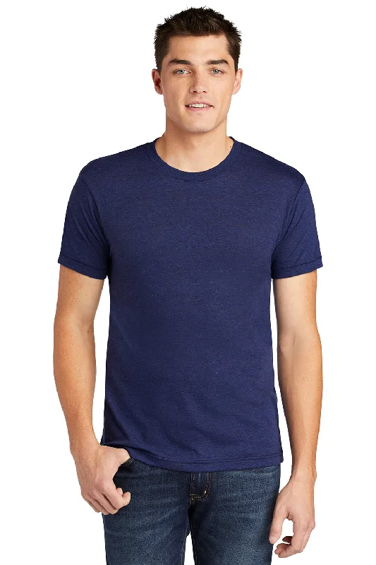 American Apparel Mens Track Short Sleeve Crewneck T-Shirt - Indigo Blue