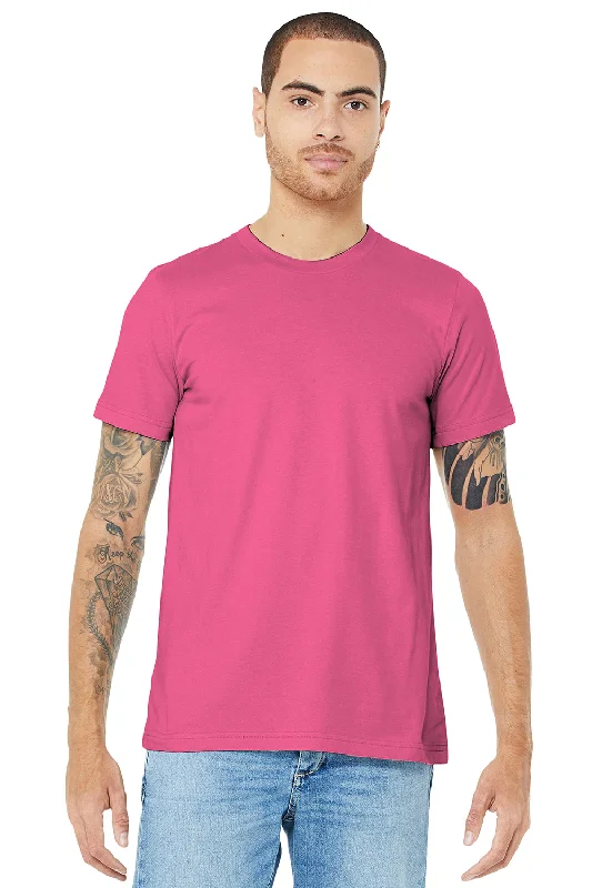 Bella + Canvas Mens Jersey Short Sleeve Crewneck T-Shirt - Charity Pink