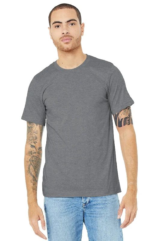 Bella + Canvas Mens Heather CVC Short Sleeve Crewneck T-Shirt - Heather Storm Grey