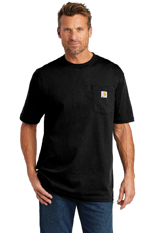 Carhartt Mens Workwear Short Sleeve Crewneck T-Shirt w/ Pocket - Black