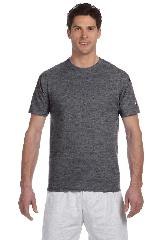 Champion Mens Short Sleeve Crewneck T-Shirt - Heather Charcoal Grey