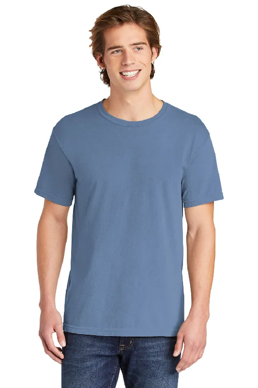 Comfort Colors Mens Short Sleeve Crewneck T-Shirt - Washed Denim Blue