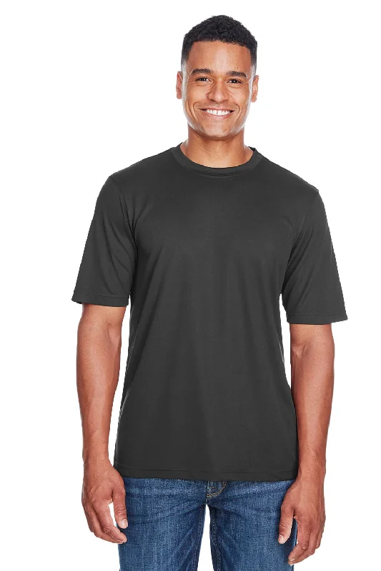 Core 365 Mens Pace Performance Moisture Wicking Short Sleeve Crewneck T-Shirt - Carbon Grey - Closeout