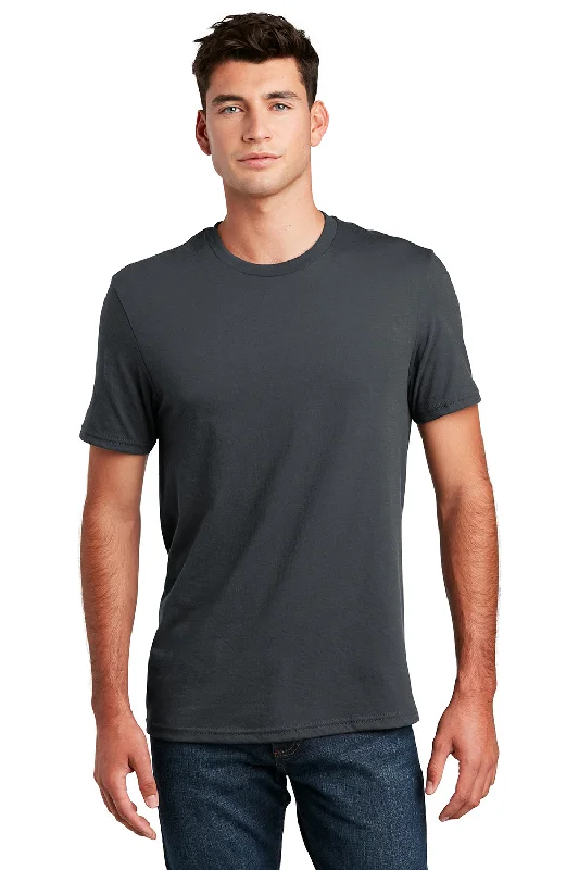 District Mens Perfect Blend Short Sleeve Crewneck T-Shirt - Charcoal Grey