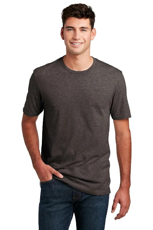 District Mens Perfect Blend Short Sleeve Crewneck T-Shirt - Heather Brown