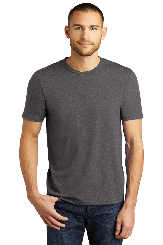 District Mens Perfect Tri Short Sleeve Crewneck T-Shirt - Heather Charcoal Grey