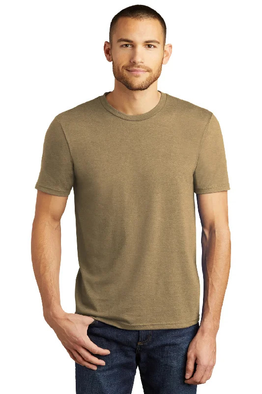 District Mens Perfect Tri Short Sleeve Crewneck T-Shirt - Heather Coyote Brown