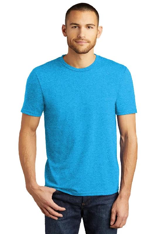 District Mens Perfect Tri Short Sleeve Crewneck T-Shirt - Turquoise Blue Frost