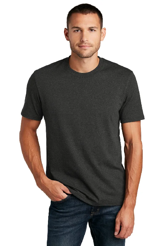 District Mens Re-Tee Short Sleeve Crewneck T-Shirt - Heather Charcoal Grey