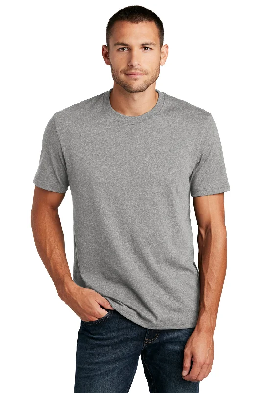 District Mens Re-Tee Short Sleeve Crewneck T-Shirt - Heather Light Grey