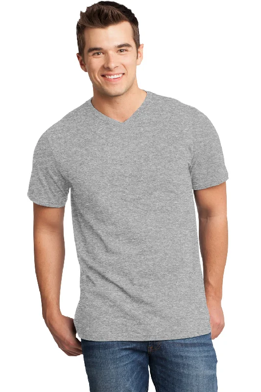 District Mens Very Important Short Sleeve V-Neck T-Shirt - Heather Light Grey