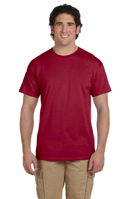 Fruit Of The Loom Mens HD Jersey Short Sleeve Crewneck T-Shirt - Cardinal Red