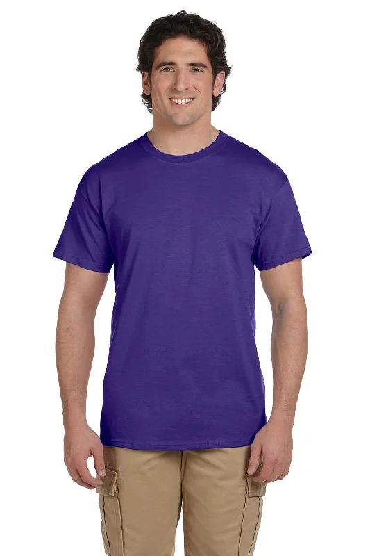 Fruit Of The Loom Mens HD Jersey Short Sleeve Crewneck T-Shirt - Deep Purple