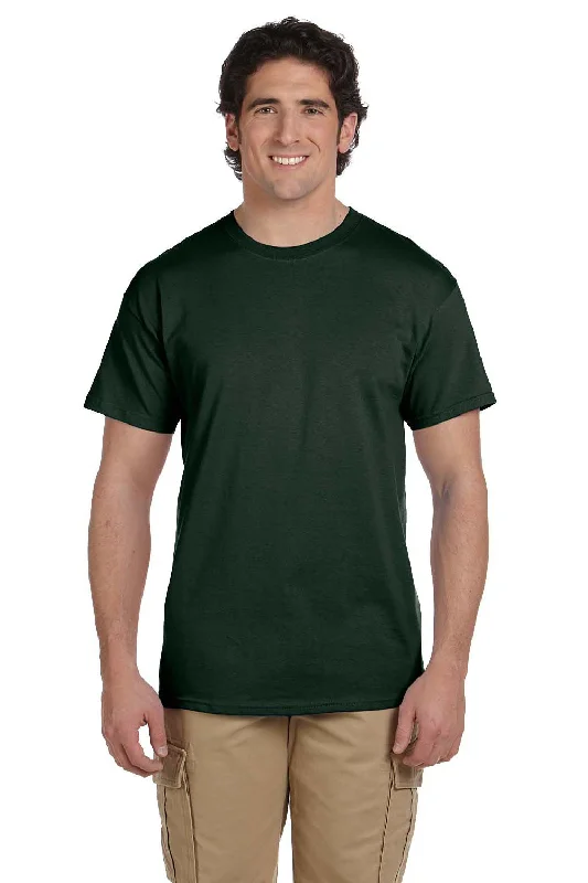 Fruit Of The Loom Mens HD Jersey Short Sleeve Crewneck T-Shirt - Forest Green