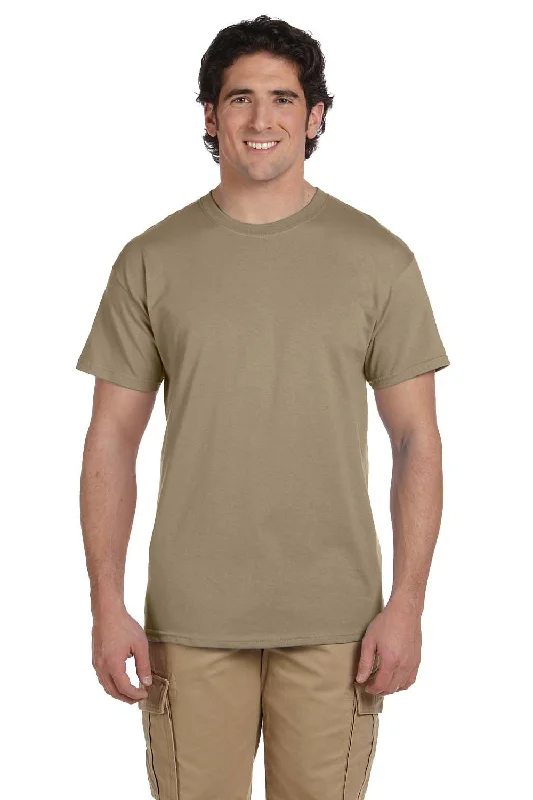 Fruit Of The Loom Mens HD Jersey Short Sleeve Crewneck T-Shirt - Khaki