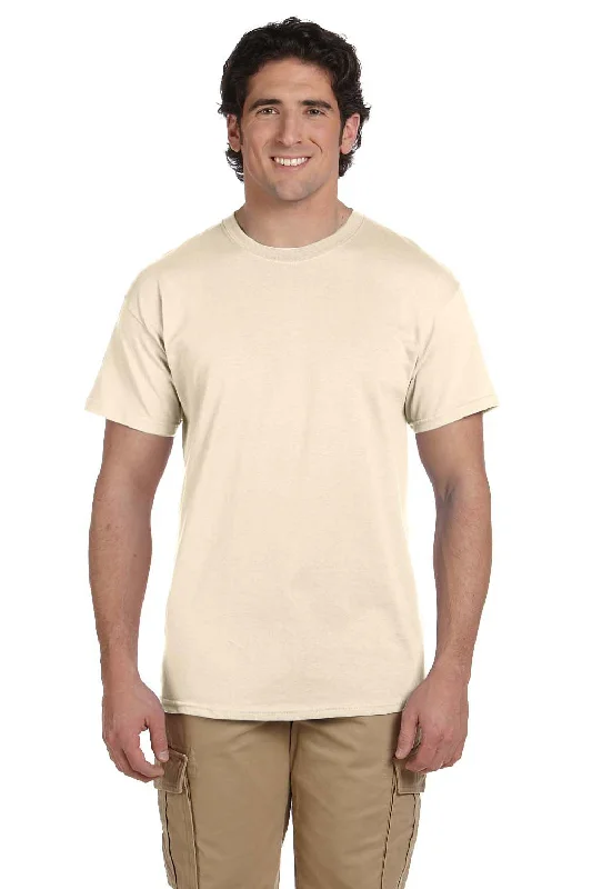 Fruit Of The Loom Mens HD Jersey Short Sleeve Crewneck T-Shirt - Natural