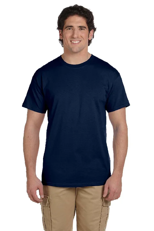 Fruit Of The Loom Mens HD Jersey Short Sleeve Crewneck T-Shirt - Navy Blue