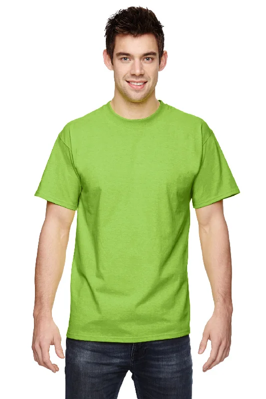 Fruit Of The Loom Mens HD Jersey Short Sleeve Crewneck T-Shirt - Neon Green