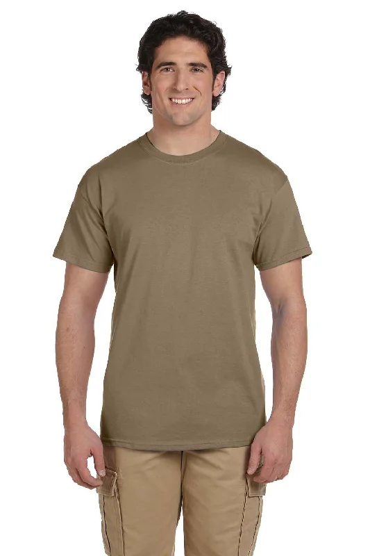 Fruit Of The Loom Mens HD Jersey Short Sleeve Crewneck T-Shirt - Safari Brown