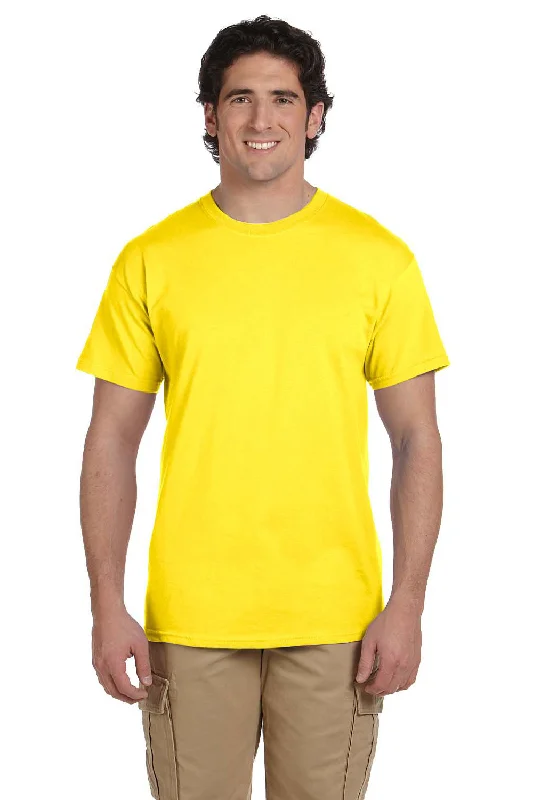 Fruit Of The Loom Mens HD Jersey Short Sleeve Crewneck T-Shirt - Yellow