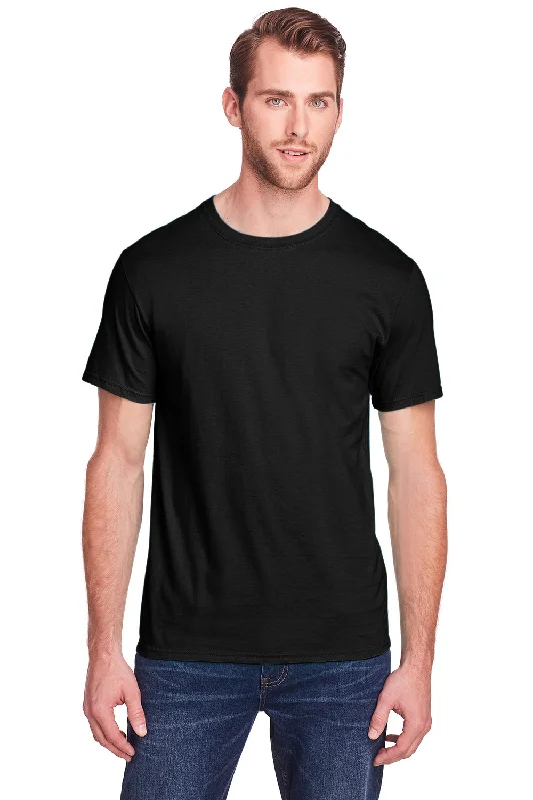 Fruit Of The Loom Mens Iconic Short Sleeve Crewneck T-Shirt - Black