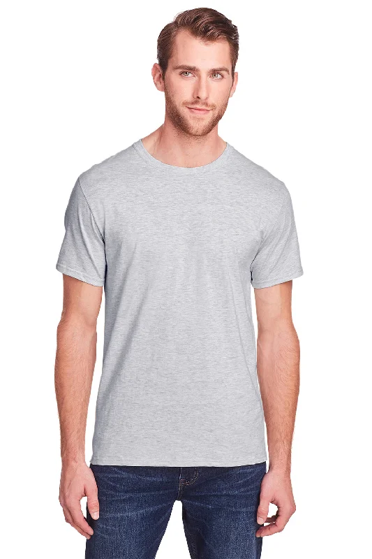 Fruit Of The Loom Mens Iconic Short Sleeve Crewneck T-Shirt - Heather Grey