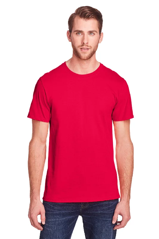 Fruit Of The Loom Mens Iconic Short Sleeve Crewneck T-Shirt - True Red