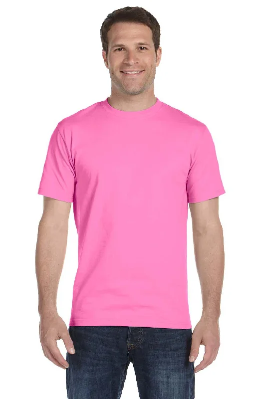 Gildan Mens DryBlend Moisture Wicking Short Sleeve Crewneck T-Shirt - Azalea Pink