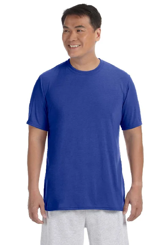 Gildan Mens Performance Jersey Moisture Wicking Short Sleeve Crewneck T-Shirt - Royal Blue