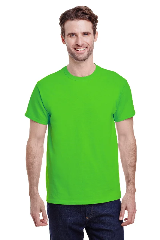 Gildan Mens Short Sleeve Crewneck T-Shirt - Lime Green