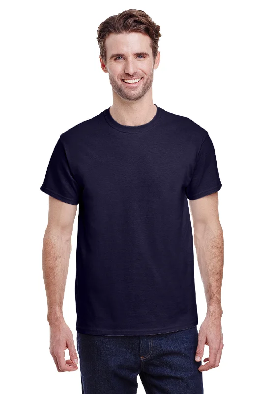 Gildan Mens Short Sleeve Crewneck T-Shirt - Navy Blue