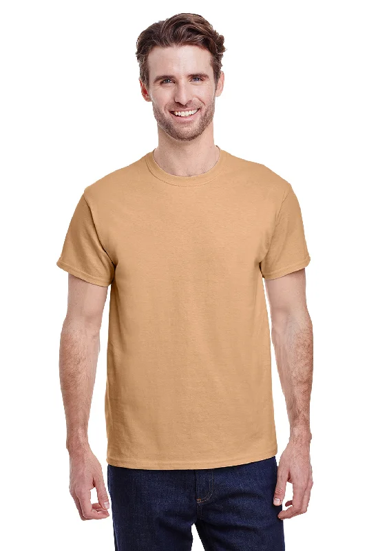 Gildan Mens Short Sleeve Crewneck T-Shirt - Old Gold