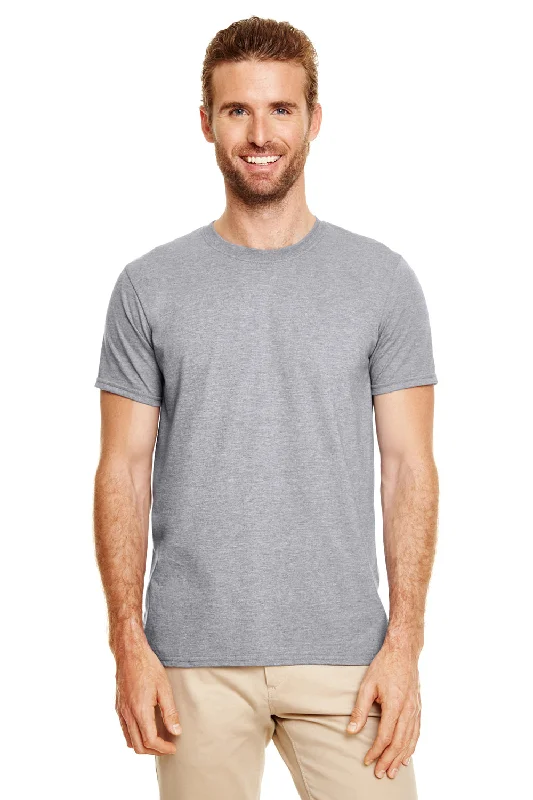 Gildan Mens Softstyle Short Sleeve Crewneck T-Shirt - Heather Graphite Grey