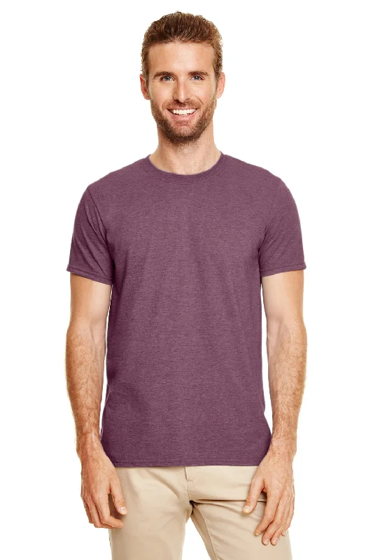 Gildan Mens Softstyle Short Sleeve Crewneck T-Shirt - Heather Maroon