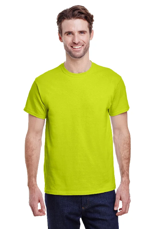 Gildan Mens Ultra Short Sleeve Crewneck T-Shirt - Safety Green