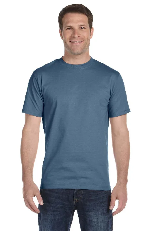 Hanes Mens Beefy-T Short Sleeve Crewneck T-Shirt - Denim Blue