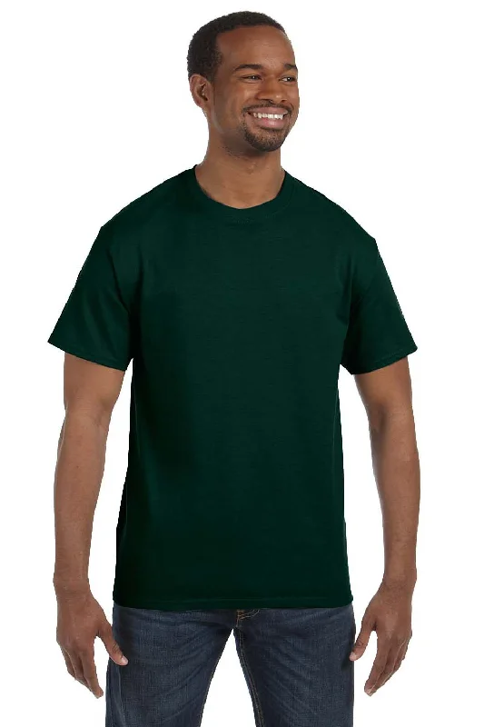 Hanes Mens ComfortSoft Short Sleeve Crewneck T-Shirt - Deep Forest Green