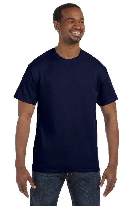 Hanes Mens ComfortSoft Short Sleeve Crewneck T-Shirt - Navy Blue