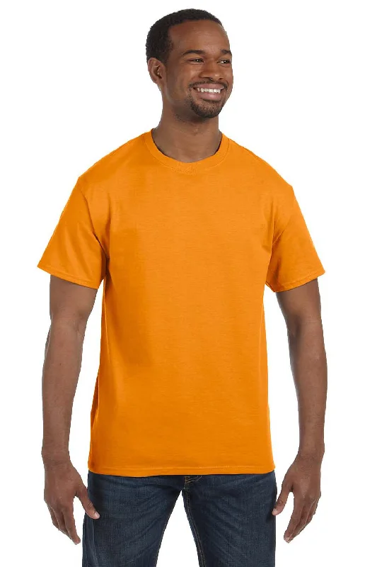 Hanes Mens ComfortSoft Short Sleeve Crewneck T-Shirt - Safety Orange