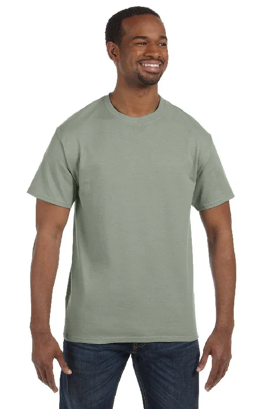 Hanes Mens ComfortSoft Short Sleeve Crewneck T-Shirt - Stonewashed Green