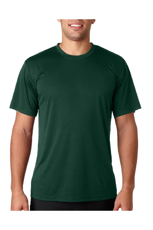 Hanes Mens Cool DRI FreshIQ Moisture Wicking Short Sleeve Crewneck T-Shirt - Deep Forest Green