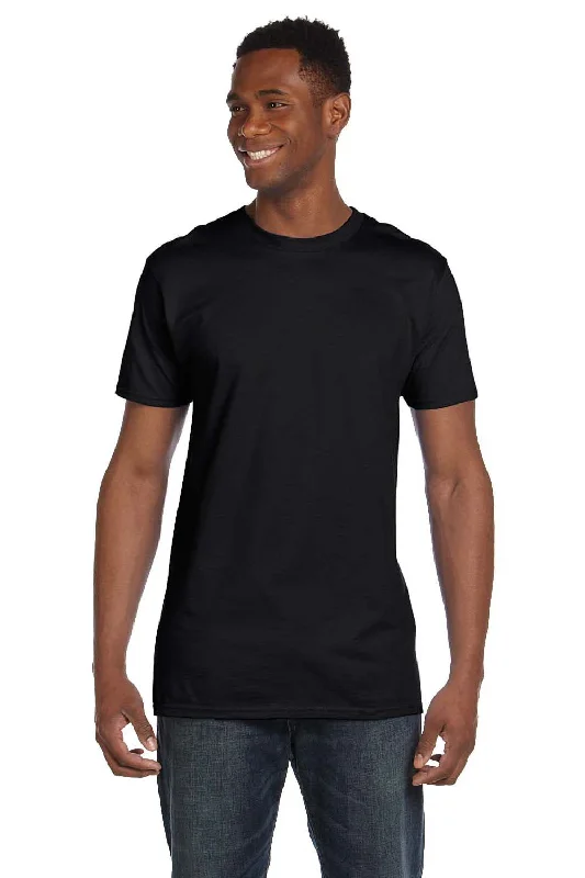 Hanes Mens Nano-T Short Sleeve Crewneck T-Shirt - Black