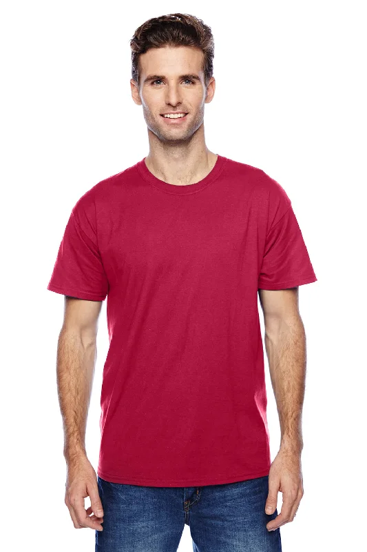 Hanes Mens X-Temp Moisture Wicking Short Sleeve Crewneck T-Shirt - Deep Red - Closeout