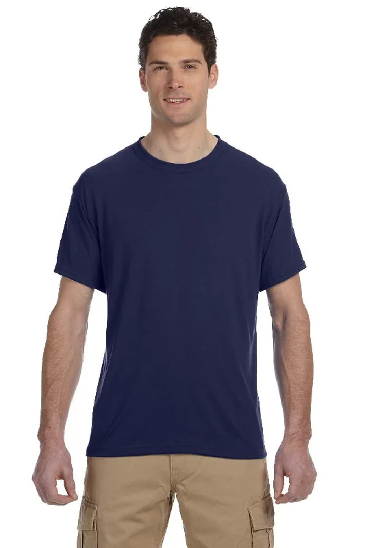 Jerzees Mens Dri-Power Moisture Wicking Short Sleeve Crewneck T-Shirt - Navy Blue