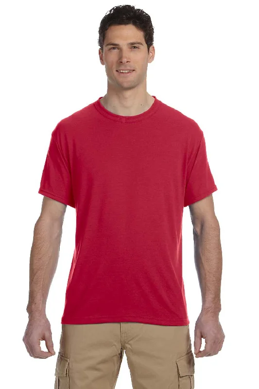 Jerzees Mens Dri-Power Moisture Wicking Short Sleeve Crewneck T-Shirt - True Red